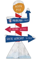 Philadelphia Phillies Holiday Direction Yard Sign - Red