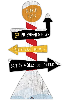 Pittsburgh Pirates Holiday Direction Yard Sign - Black