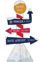 Minnesota Twins Holiday Direction Yard Sign - Blue