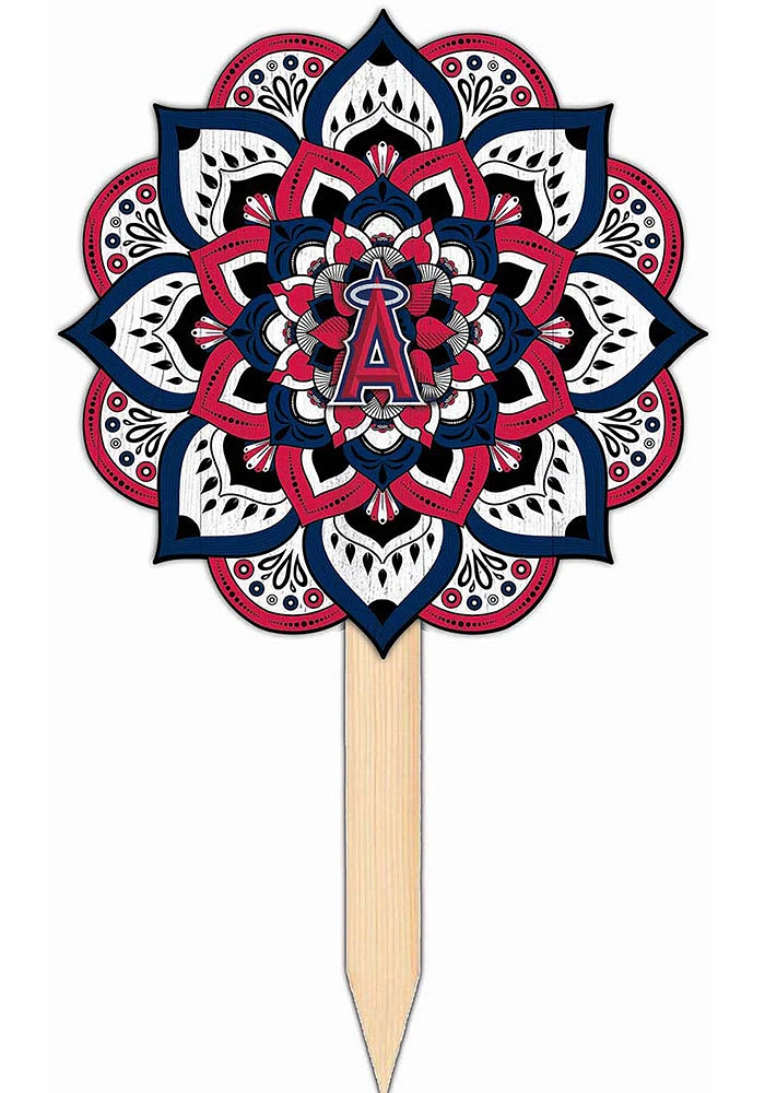 Los Angeles Angels Mandala Yard Sign - Red