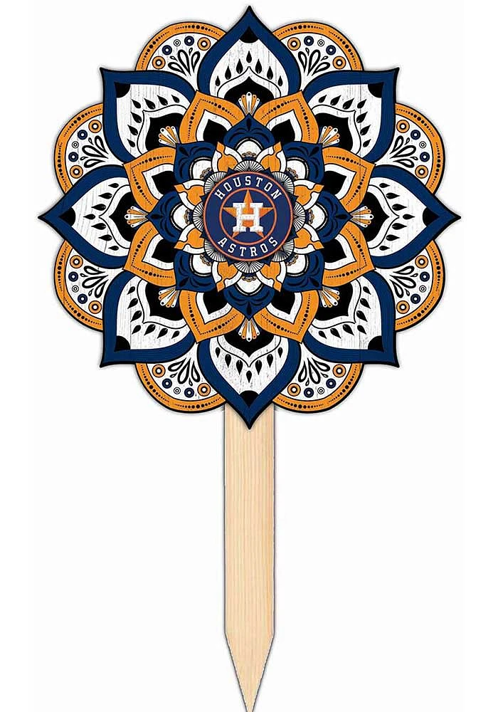 Houston Astros Mandala Yard Sign - Navy Blue