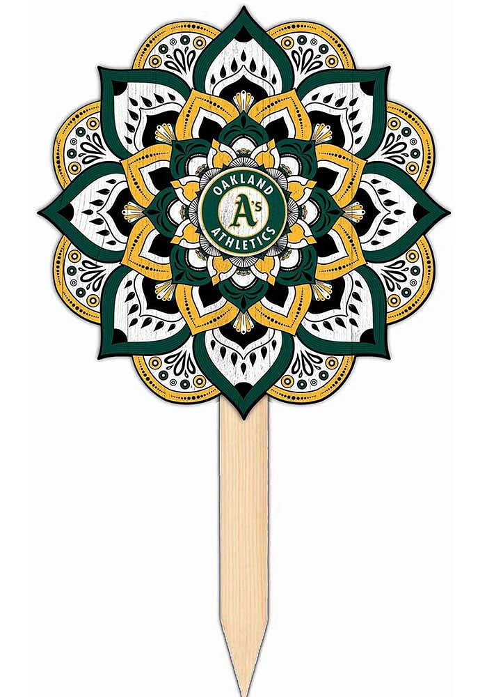 Oakland Athletics Mandala Yard Sign - Green