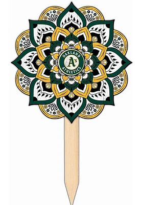 Oakland Athletics Mandala Yard Sign - Green