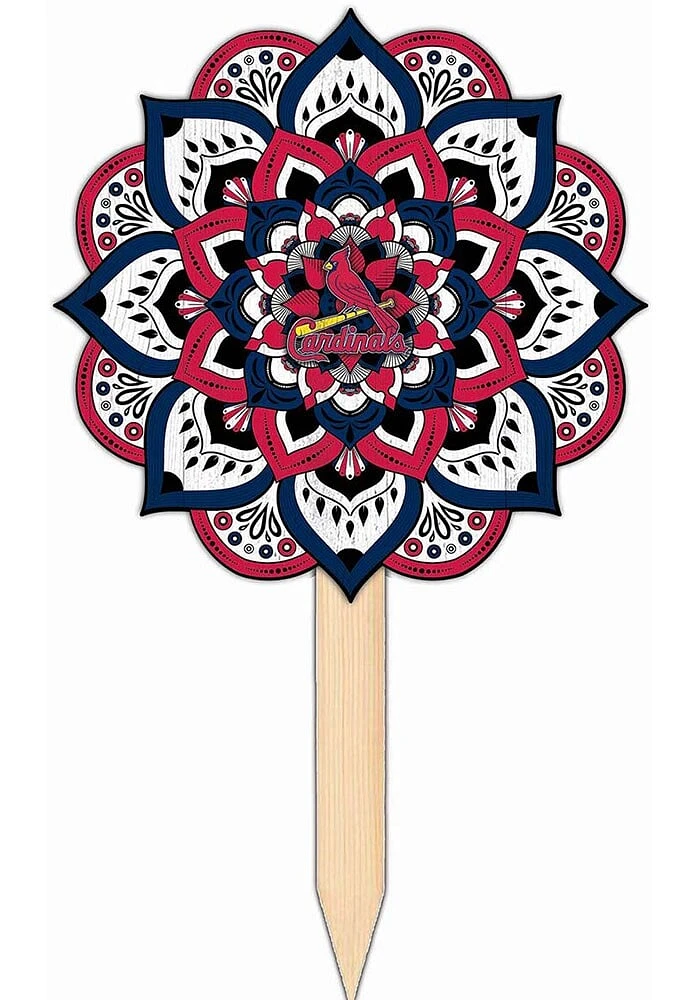 St Louis Cardinals Mandala Yard Sign - Red