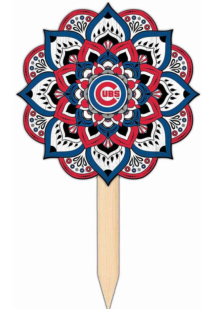Chicago Cubs Mandala Yard Sign - Blue
