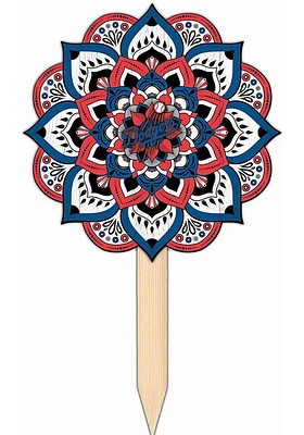 Los Angeles Dodgers Mandala Yard Sign - Blue