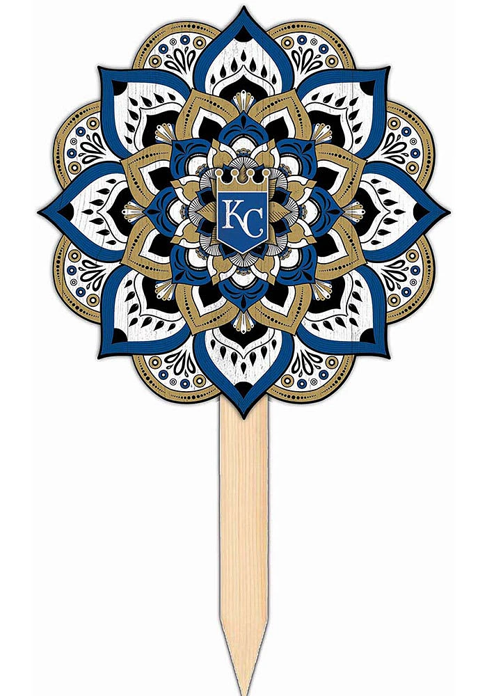 Kansas City Royals Mandala Yard Sign - Blue