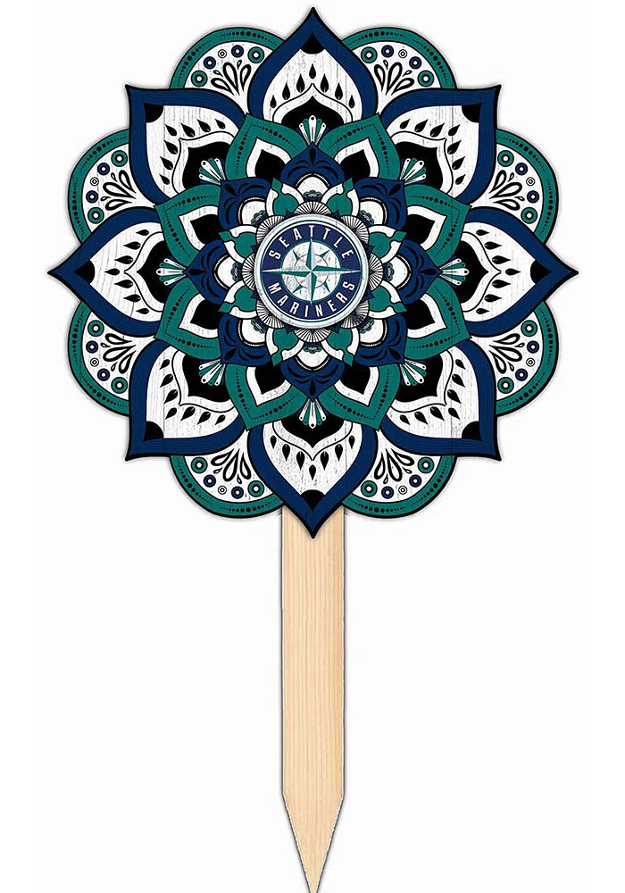 Seattle Mariners Mandala Yard Sign - Navy Blue