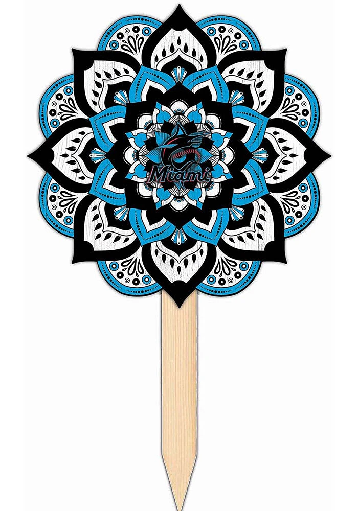 Miami Marlins Mandala Yard Sign - Blue