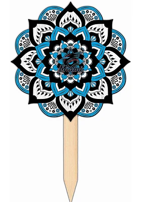 Miami Marlins Mandala Yard Sign - Blue