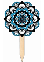 Miami Marlins Mandala Yard Sign - Blue