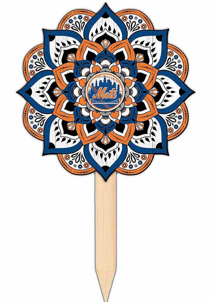 New York Mets Mandala Yard Sign - Blue