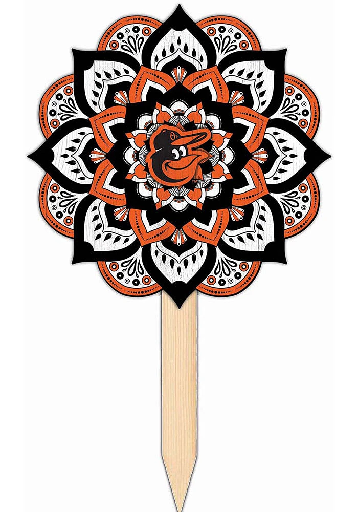 Baltimore Orioles Mandala Yard Sign - Orange