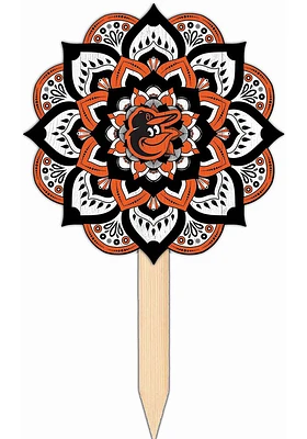Baltimore Orioles Mandala Yard Sign - Orange