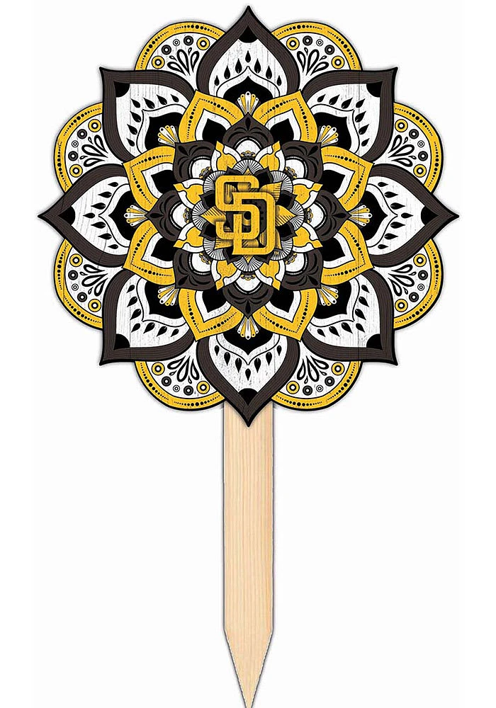 San Diego Padres Mandala Yard Sign - Brown