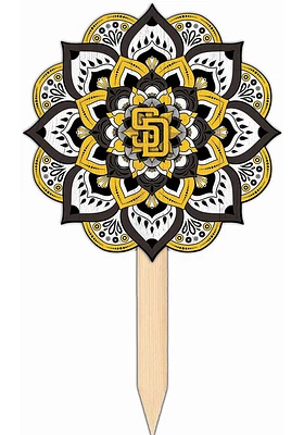 San Diego Padres Mandala Yard Sign - Brown
