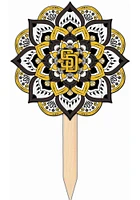 San Diego Padres Mandala Yard Sign - Brown