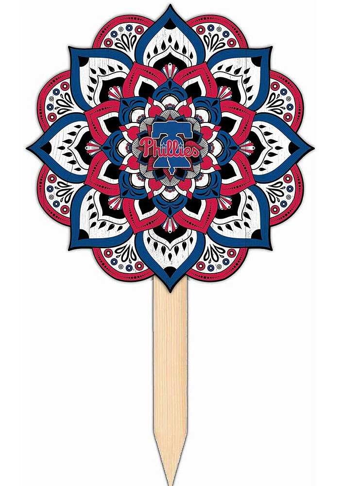 Philadelphia Phillies Mandala Yard Sign - Red