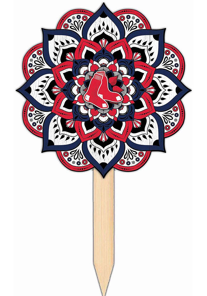 Boston Red Sox Mandala Yard Sign - Red
