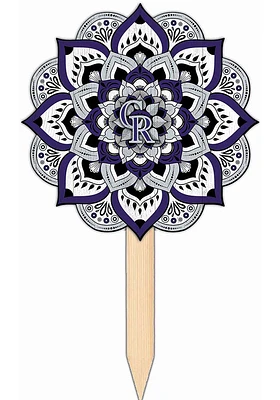 Colorado Rockies Mandala Yard Sign - Purple