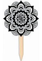 Chicago White Sox Mandala Yard Sign - Black
