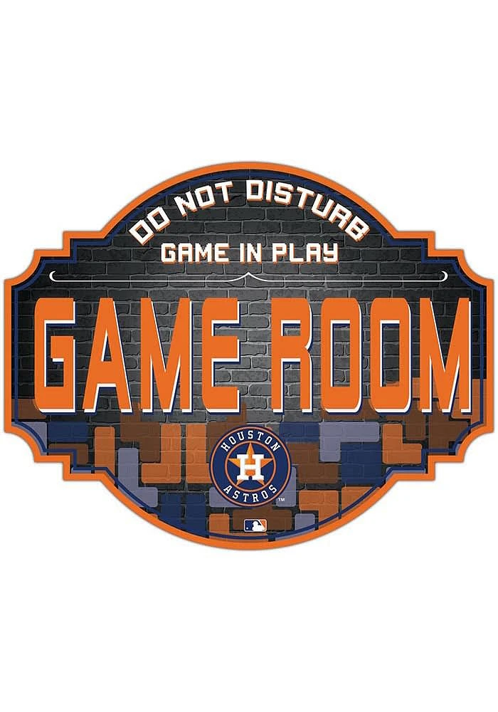 Houston Astros Inch Game Room Tavern Sign