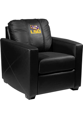 LSU Tigers Faux Leather Club Desk Chair - Black