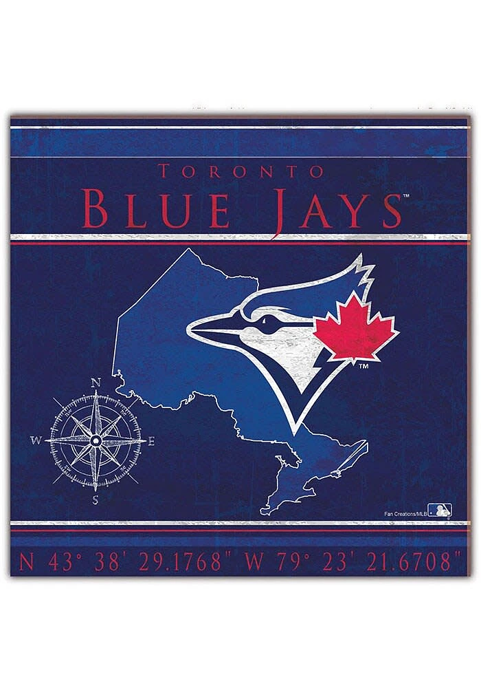 Toronto Blue Jays Coordinates Sign