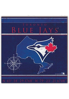 Toronto Blue Jays Coordinates Sign
