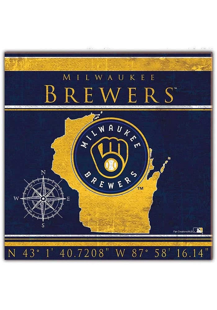 Milwaukee Brewers Coordinates Sign