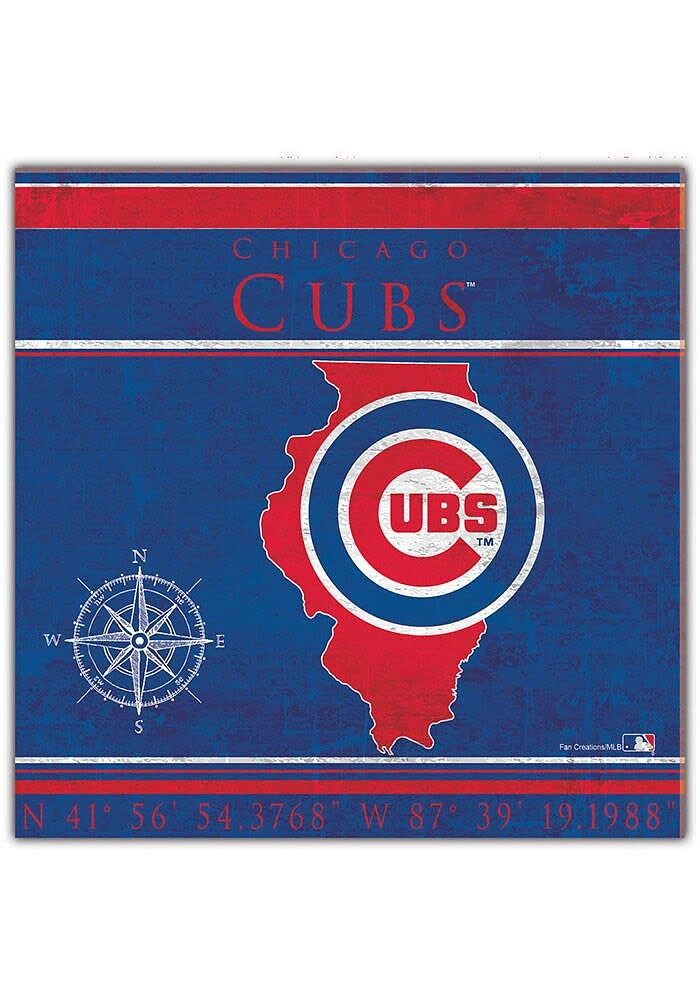 Chicago Cubs Coordinates Sign
