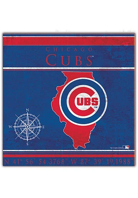 Chicago Cubs Coordinates Sign