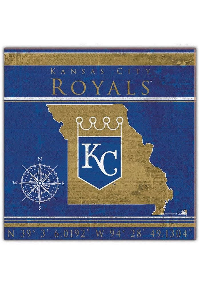 Kansas City Royals Coordinates Sign - Blue