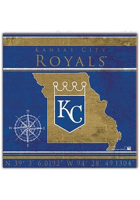 Kansas City Royals Coordinates Sign - Blue