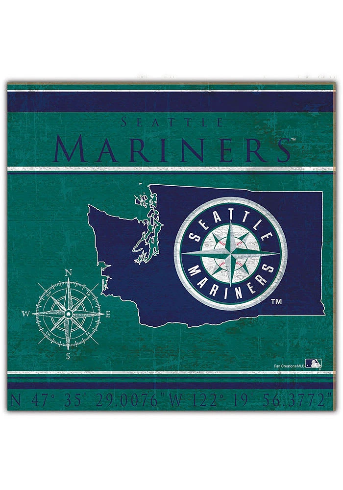 Seattle Mariners Coordinates Sign