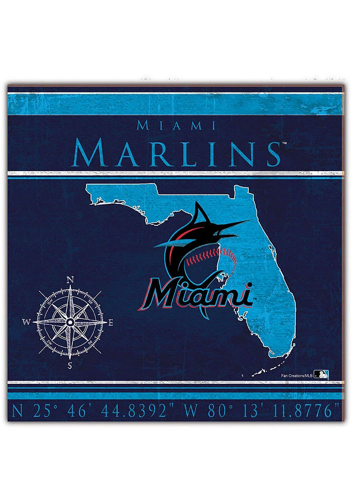 Miami Marlins Coordinates Sign