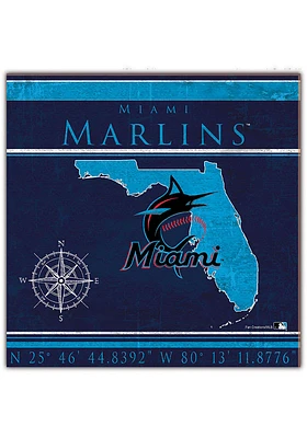 Miami Marlins Coordinates Sign