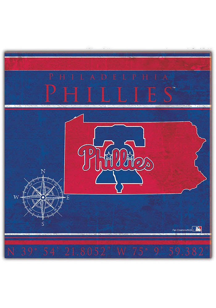 Philadelphia Phillies Coordinates Sign