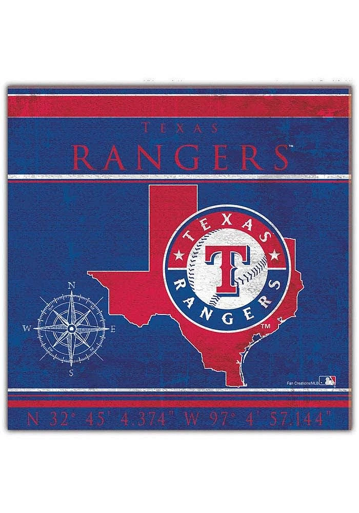 Texas Rangers Coordinates Sign