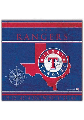 Texas Rangers Coordinates Sign