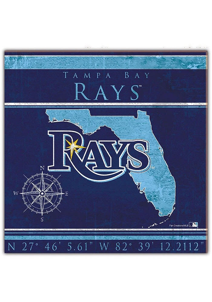 Tampa Bay Rays Coordinates Sign