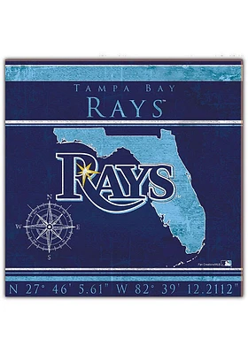 Tampa Bay Rays Coordinates Sign