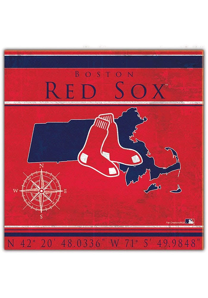 Boston Red Sox Coordinates Sign