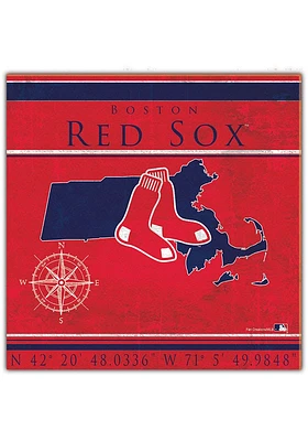 Boston Red Sox Coordinates Sign