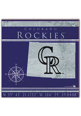 Colorado Rockies Coordinates Sign