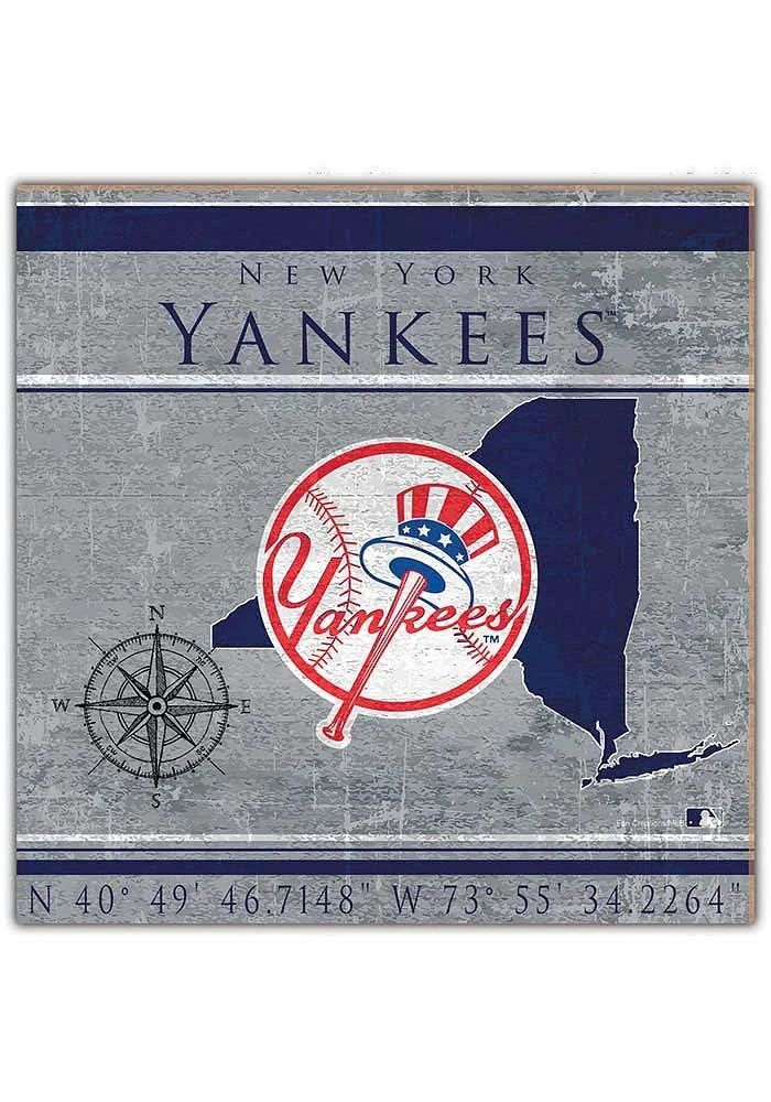 New York Yankees Coordinates Sign