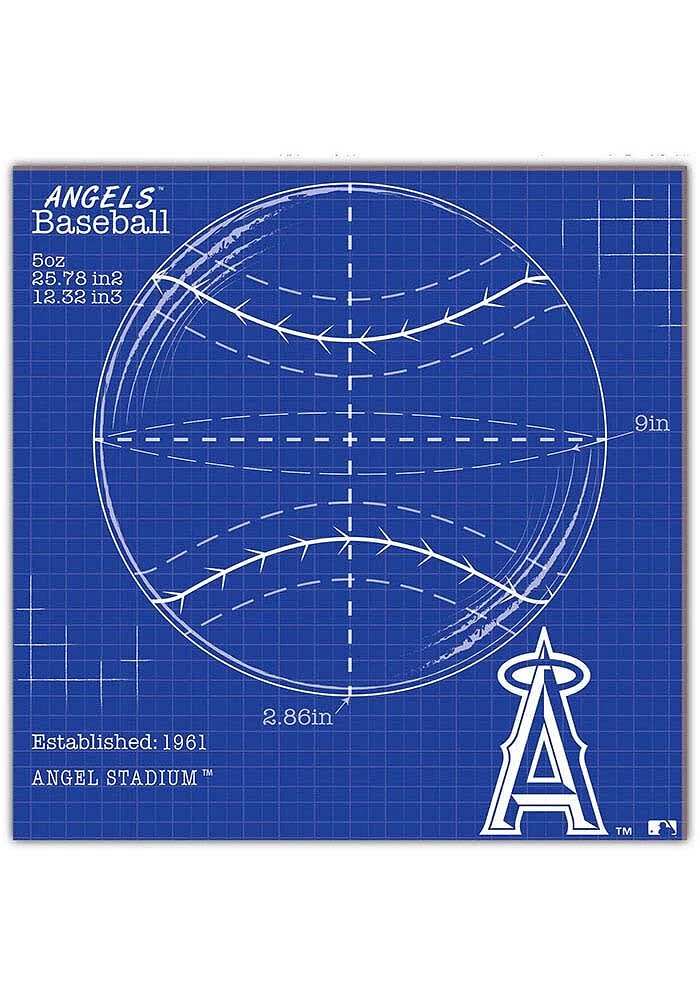 Los Angeles Angels Ball Blueprint Sign