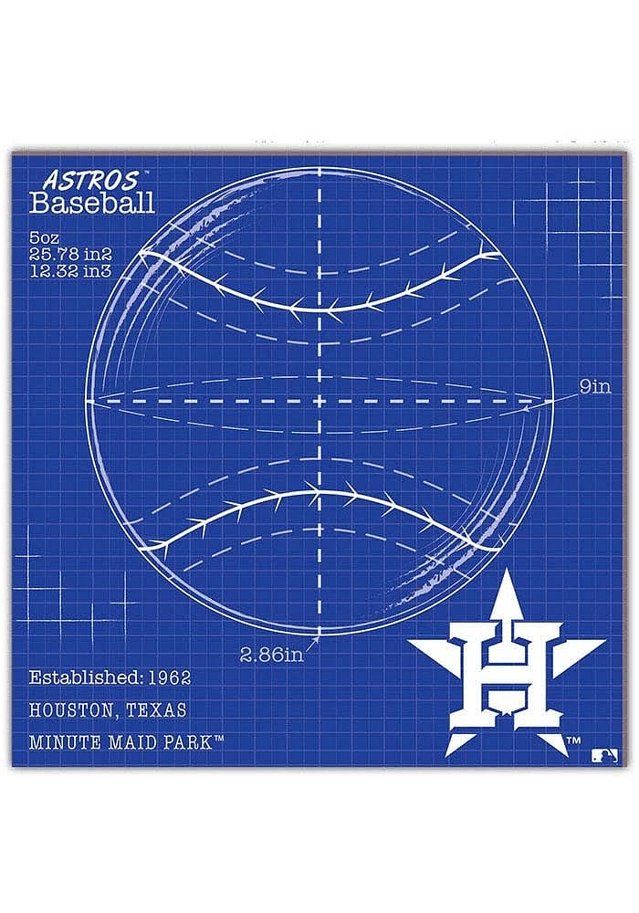 Houston Astros Ball Blueprint Sign
