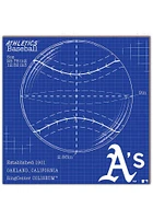 Oakland Athletics Ball Blueprint Sign