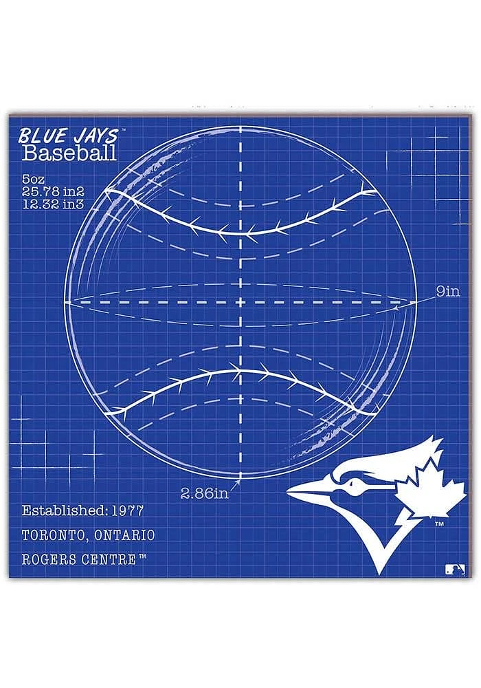 Toronto Blue Jays Ball Blueprint Sign